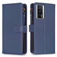 For Xiaomi Redmi K60 / K60 Pro 9 Card Slots Zipper Wallet Leather Flip Phone Case(Blue) - free shipping - PMC TechLife - Order now!
