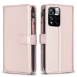 For Xiaomi Redmi Note 11 Pro 9 Card Slots Zipper Wallet Leather Flip Phone Case(Rose Gold) - free shipping - PMC TechLife - Order now!