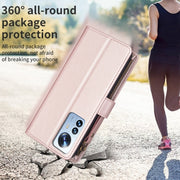 For Xiaomi 12 Pro 9 Card Slots Zipper Wallet Leather Flip Phone Case(Rose Gold)