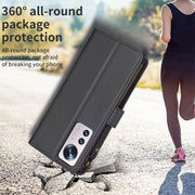 For Xiaomi 12 9 Card Slots Zipper Wallet Leather Flip Phone Case(Black)