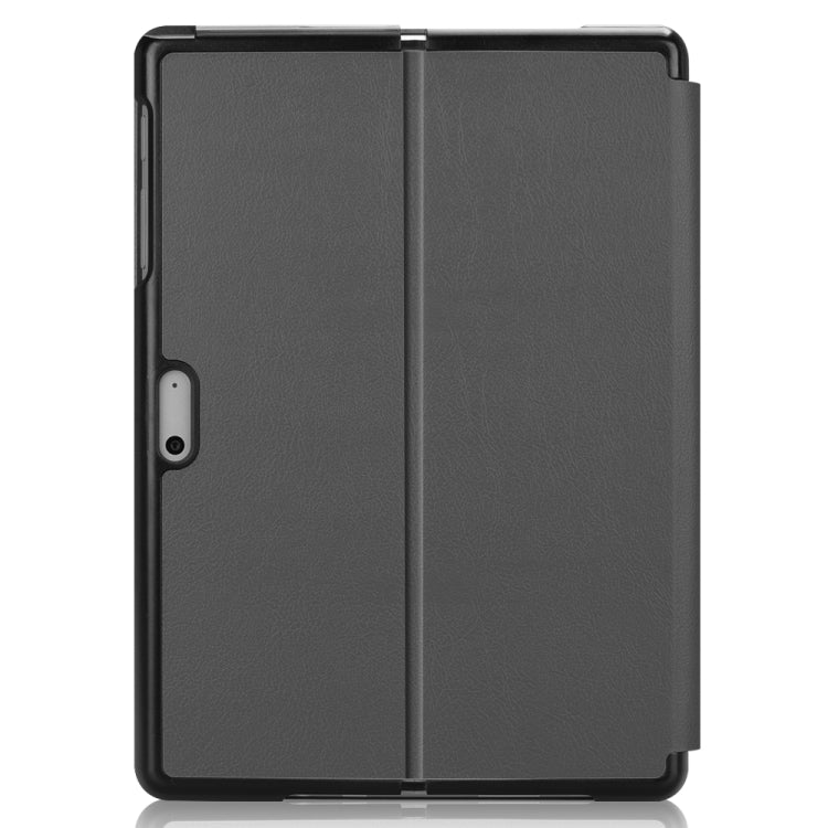 For Microsoft Surface Go 2 / Surface Go Voltage Elastic Texture Horizontal Flip Leather Case with Holder(Grey)