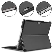 For Microsoft Surface Go 2 / Surface Go Voltage Elastic Texture Horizontal Flip Leather Case with Holder(Grey)