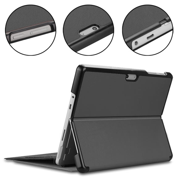 For Microsoft Surface Go 2 / Surface Go Voltage Elastic Texture Horizontal Flip Leather Case with Holder(Grey)