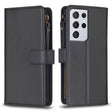 For Samsung Galaxy S21 Ultra 5G 9 Card Slots Zipper Wallet Leather Flip Phone Case(Black) - free shipping - PMC TechLife - Order now!
