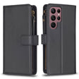 For Samsung Galaxy S22 Ultra 5G 9 Card Slots Zipper Wallet Leather Flip Phone Case(Black) - free shipping - PMC TechLife - Order now!