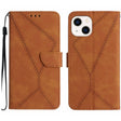 For iPhone 15 Stitching Embossed Leather Phone Case(Brown) - free shipping - PMC TechLife - Order now!