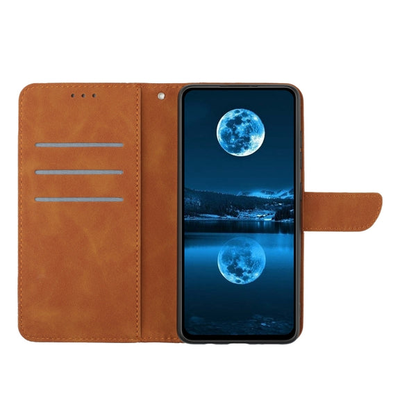 For iPhone 15 Pro Stitching Embossed Leather Phone Case(Brown)