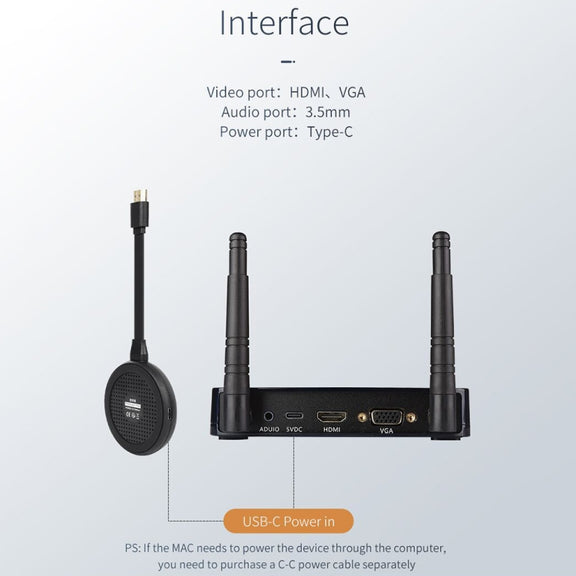 Measy UHD200 Wireless HDMI Transmitter and Receiver, Transmission Distance: 100m