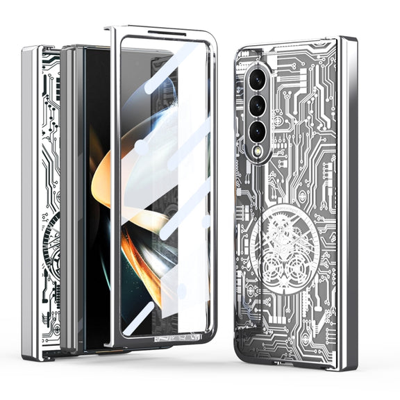 For Samsung Galaxy Z Fold3 5G Mechanical Legend Integrated Electroplating All-inclusive Phone Case(Silver)