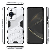For Huawei nova 11 Pro 4G Punk Armor 2 in 1 PC + TPU Phone Case with Holder(White)