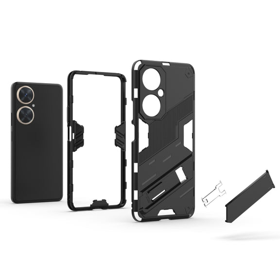 For Huawei nova 11i 4G Punk Armor 2 in 1 PC + TPU Phone Case with Holder(Green)