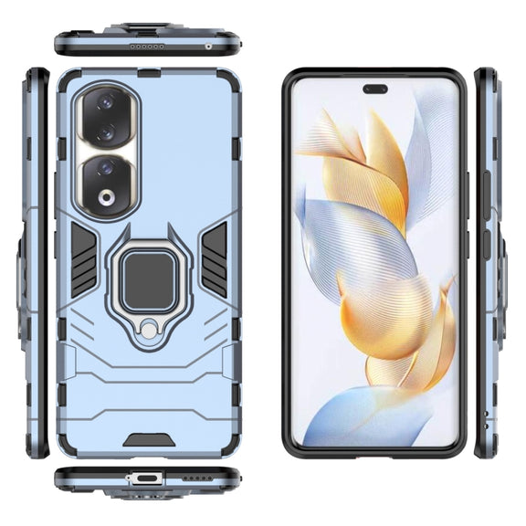 For Honor 90 Pro Magnetic Ring Holder PC + TPU Phone Case(Navy Blue)