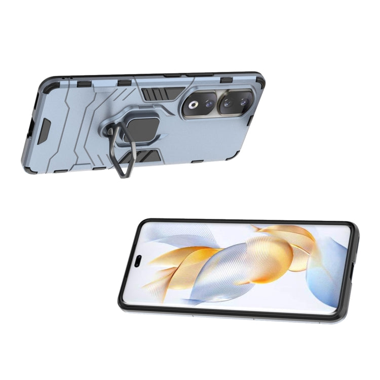 For Honor 90 Pro Magnetic Ring Holder PC + TPU Phone Case(Navy Blue)