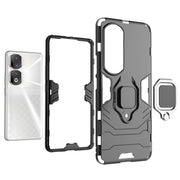 For Honor 90 Pro Magnetic Ring Holder PC + TPU Phone Case(Navy Blue)