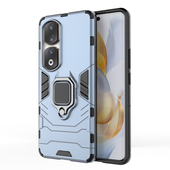 For Honor 90 Pro Magnetic Ring Holder PC + TPU Phone Case(Navy Blue)