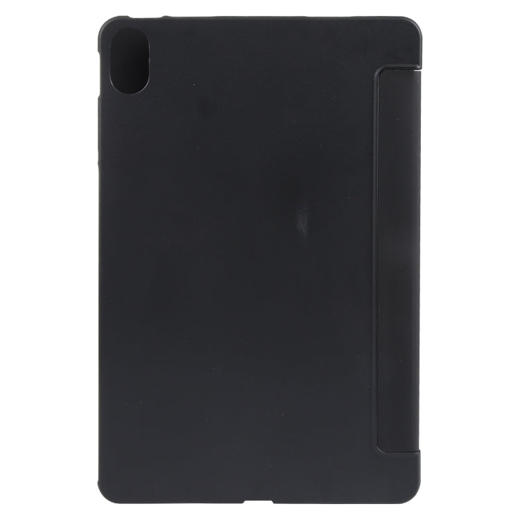 For Huawei MatePad 11 2023 GEBEI 3-folding Holder Shockproof Flip Leather Tablet Case(Black)