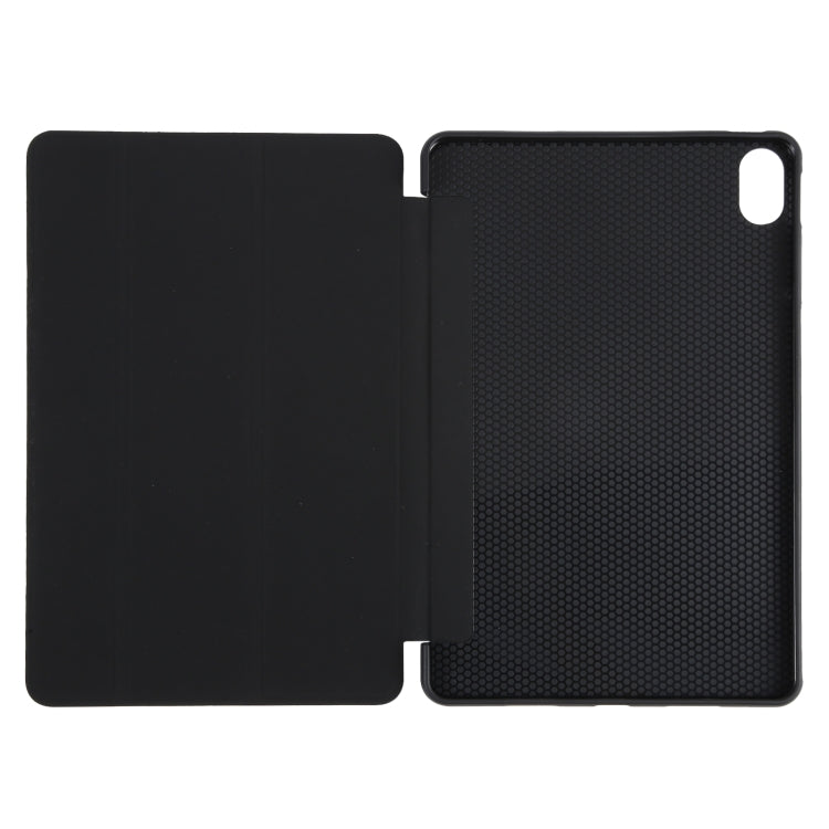 For Huawei MatePad 11 2023 GEBEI 3-folding Holder Shockproof Flip Leather Tablet Case(Black)