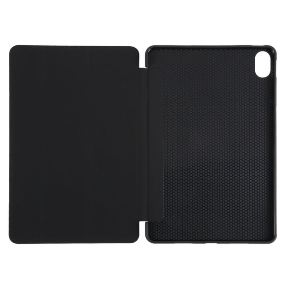 For Huawei MatePad 11 2023 GEBEI 3-folding Holder Shockproof Flip Leather Tablet Case(Black)