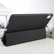 For Huawei MatePad 11 2023 GEBEI 3-folding Holder Shockproof Flip Leather Tablet Case(Black)