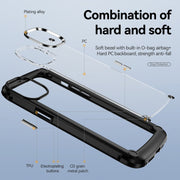 For iPhone 15 Pro TPU + PC Lens Protection Phone Case(Black)