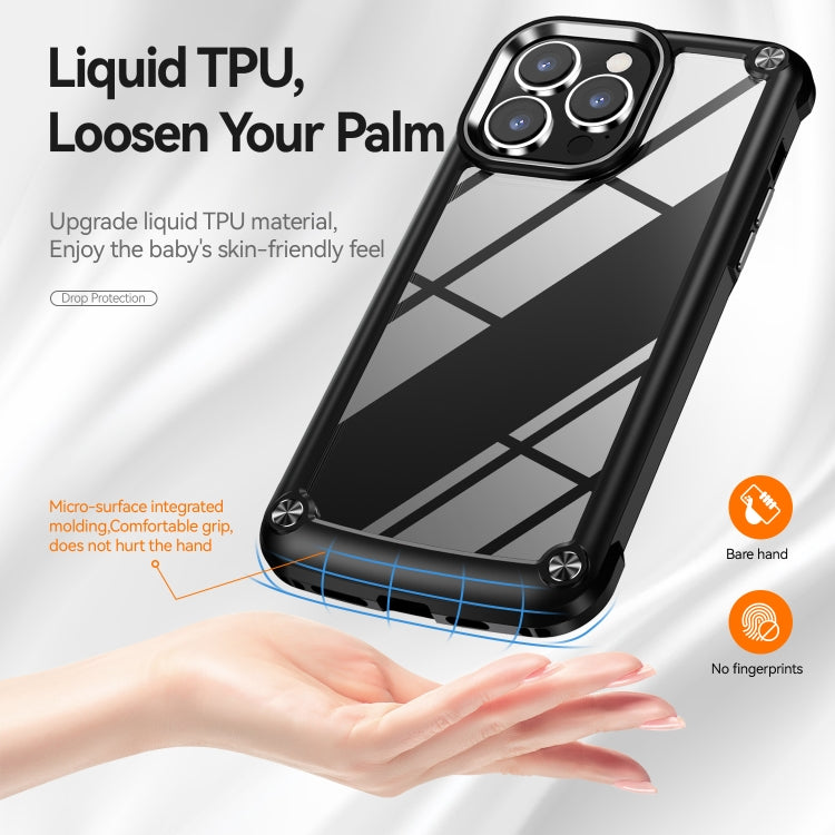 For iPhone 15 Pro TPU + PC Lens Protection Phone Case(Black)
