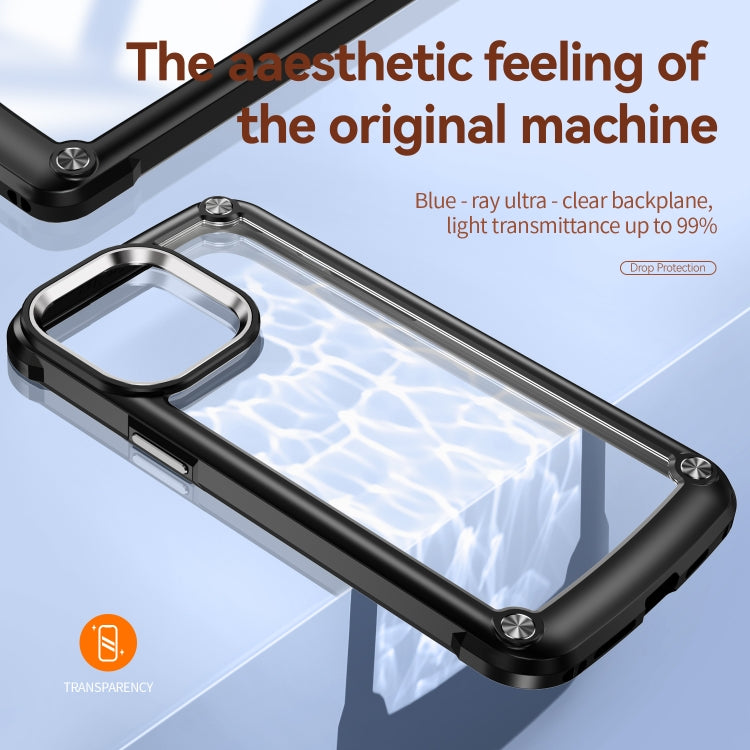 For iPhone 15 Pro TPU + PC Lens Protection Phone Case(Black)