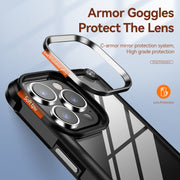 For iPhone 15 Pro TPU + PC Lens Protection Phone Case(Black)