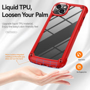 For iPhone 15 Plus TPU + PC Lens Protection Phone Case(Red)
