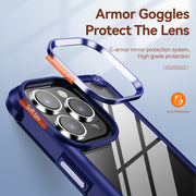 For iPhone 15 Pro Max TPU + PC Lens Protection Phone Case(Blue)