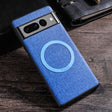 For Google Pixel 8 Pro Magsafe Magnetic Ring Cloth Texture Phone Case(Blue) - free shipping - PMC TechLife - Order now!