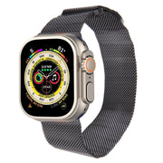 For Apple Watch Ultra 49mm Milanese Metal Magnetic Watch Band(Black)