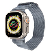 For Apple Watch Ultra 49mm Milanese Metal Magnetic Watch Band(Space Grey)