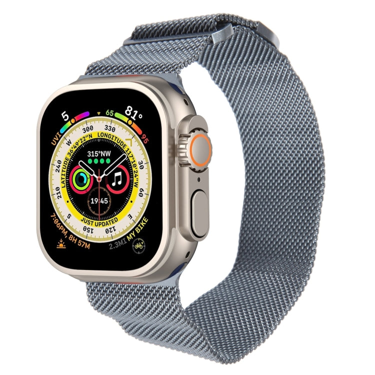 For Apple Watch Ultra 49mm Milanese Metal Magnetic Watch Band(Space Grey)