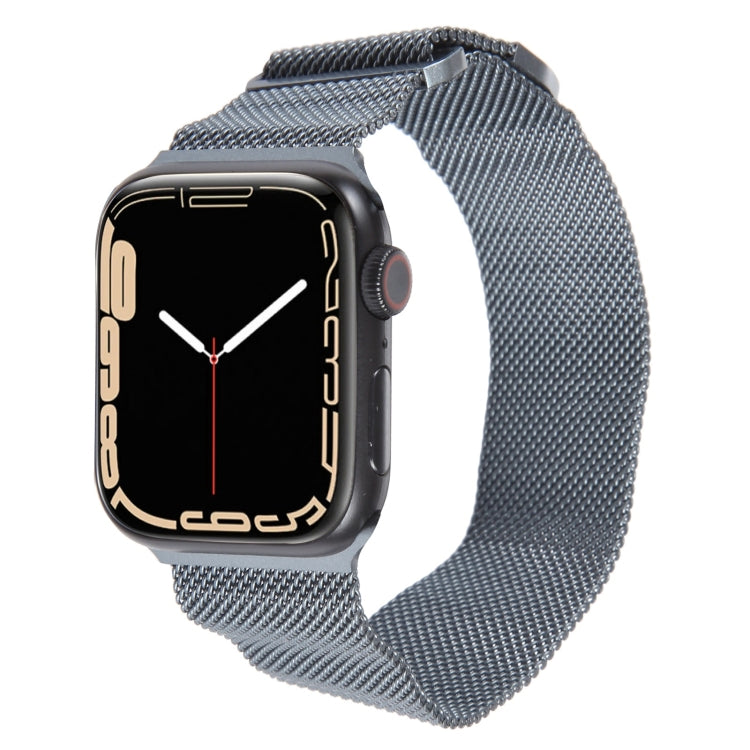 For Apple Watch 7 41mm Milanese Metal Magnetic Watch Band(Space Grey)