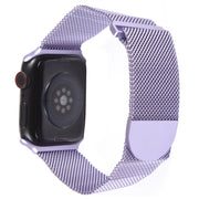 For Apple Watch 7 45mm Milanese Metal Magnetic Watch Band(Lavender Purple)