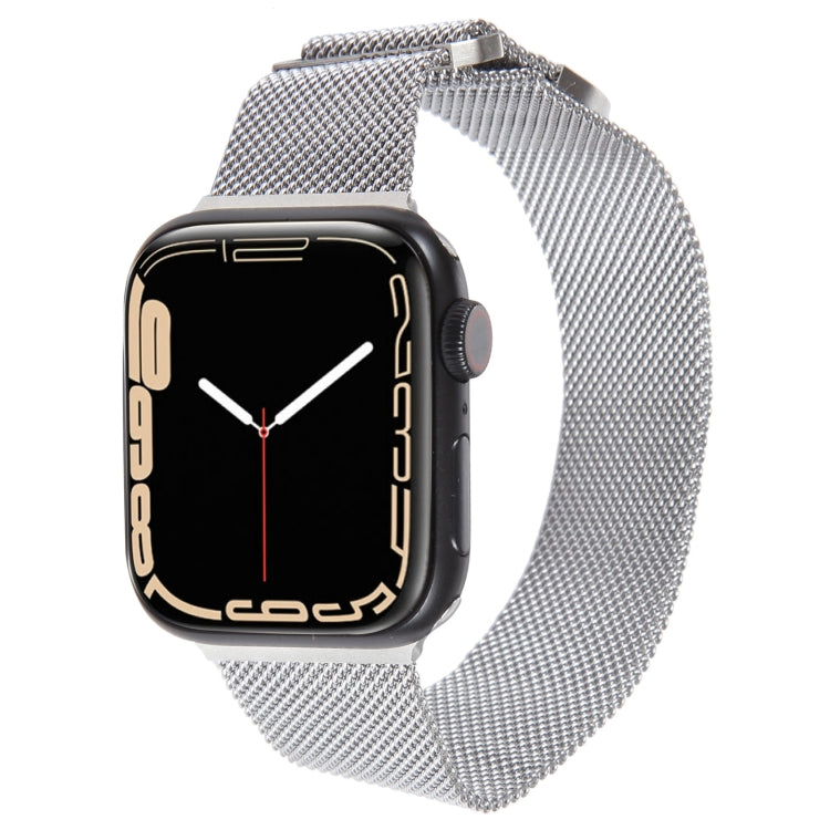 For Apple Watch 6 44mm Milanese Metal Magnetic Watch Band(Silver)