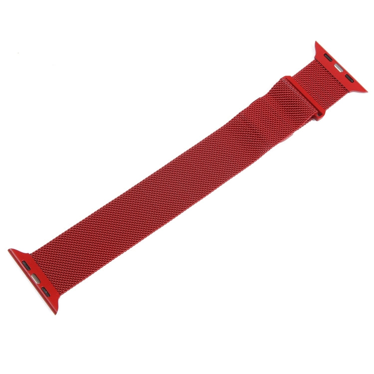 For Apple Watch 5 40mm Milanese Metal Magnetic Watch Band(Red)
