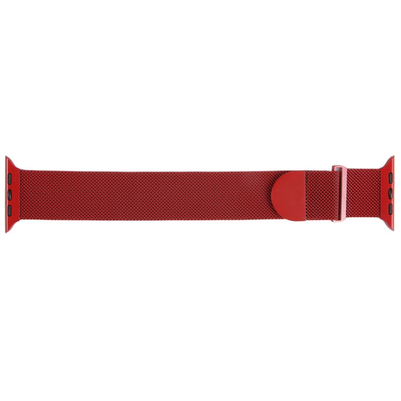 For Apple Watch 2 38mm Milanese Metal Magnetic Watch Band(Red)