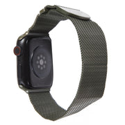 For Apple Watch 2 38mm Milanese Metal Magnetic Watch Band(Army Green)