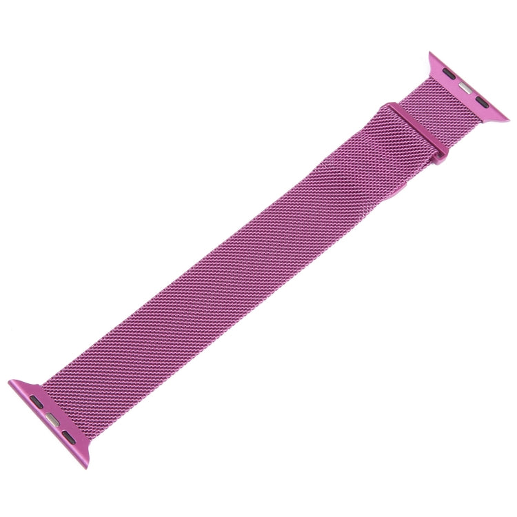 For Apple Watch 2 42mm Milanese Metal Magnetic Watch Band(Purple)