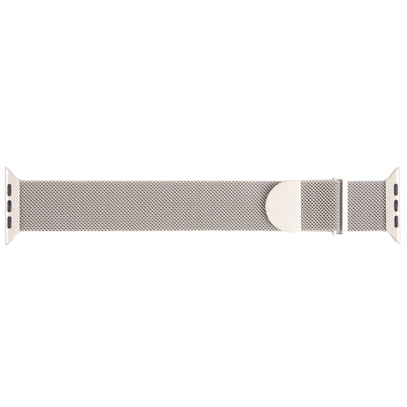 For Apple Watch 42mm Milanese Metal Magnetic Watch Band(Starlight)