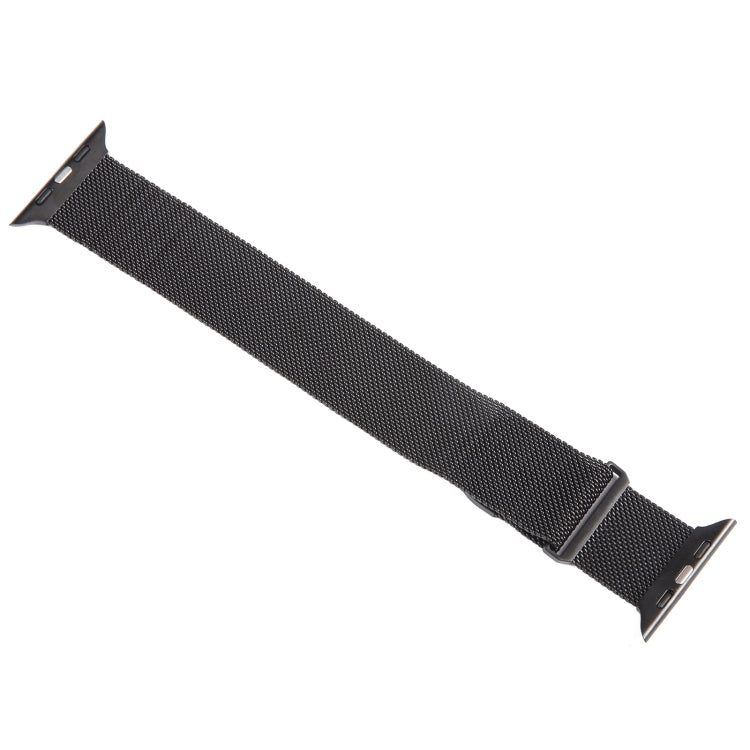 For Apple Watch 42mm Milanese Metal Magnetic Watch Band(Black)