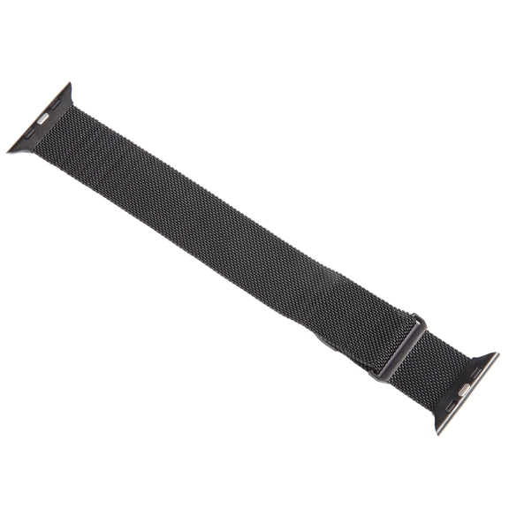 For Apple Watch 42mm Milanese Metal Magnetic Watch Band(Black)