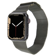 For Apple Watch 42mm Milanese Metal Magnetic Watch Band(Army Green)
