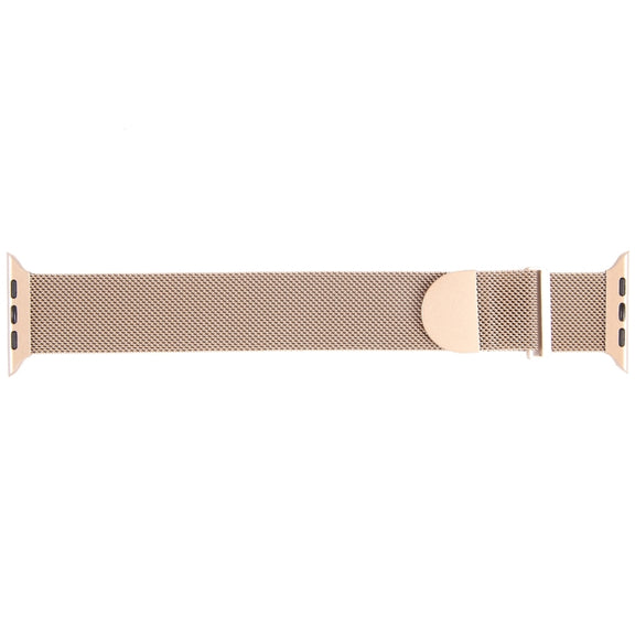 For Apple Watch 42mm Milanese Metal Magnetic Watch Band(Retro Gold)