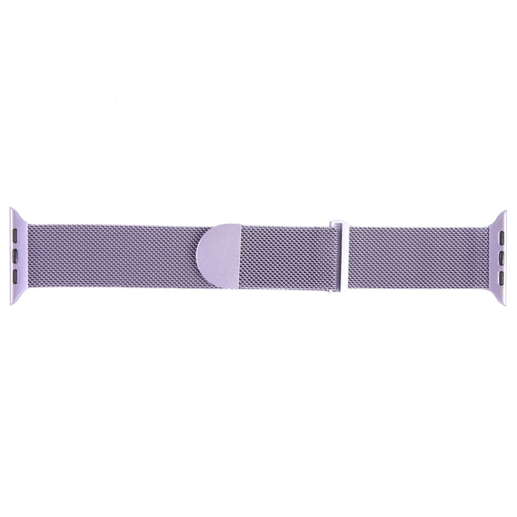 For Apple Watch 42mm Milanese Metal Magnetic Watch Band(Lavender Purple)