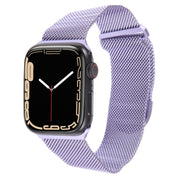 For Apple Watch 42mm Milanese Metal Magnetic Watch Band(Lavender Purple)