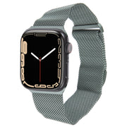 For Apple Watch 42mm Milanese Metal Magnetic Watch Band(Pine Green)