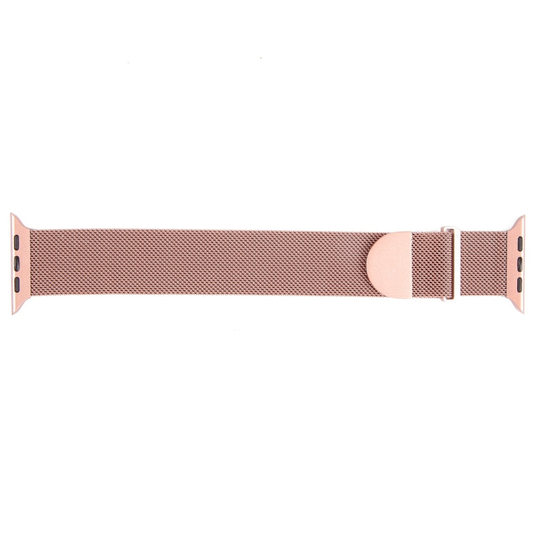 For Apple Watch 42mm Milanese Metal Magnetic Watch Band(Pink)