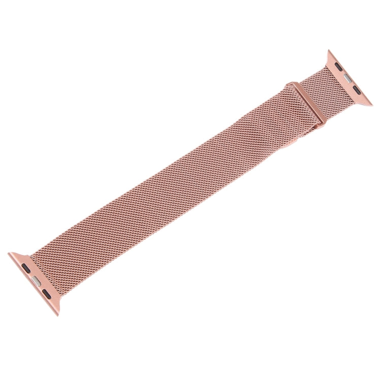 For Apple Watch 42mm Milanese Metal Magnetic Watch Band(Pink)
